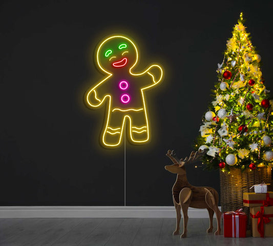 Gingerbread Glow LED Neon Sign