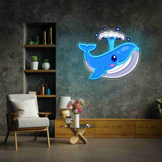 Friday Neons Blue Whale UV Designs